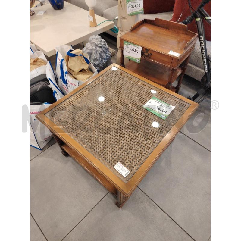 TAVOLINO  QUADRATO LEGNO VETRO DOPPIO PIANO | Mercatino dell'Usato Roma eur 1