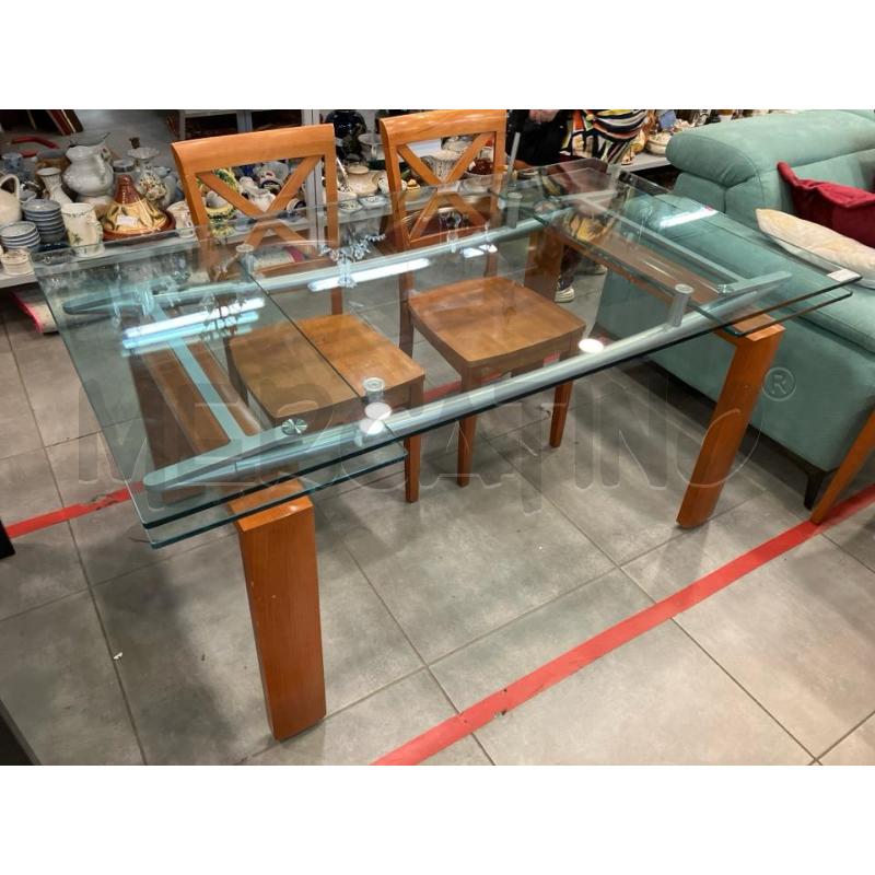 TAVOLO ALL P/VETRO CILIEGIO | Mercatino dell'Usato Roma eur 1