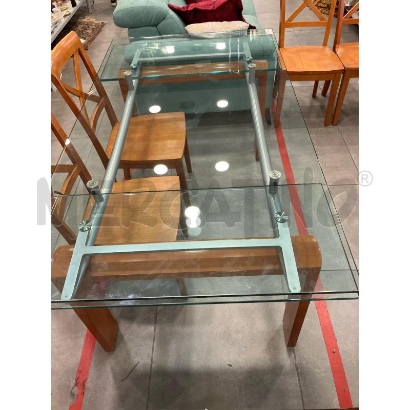 TAVOLO ALL P/VETRO CILIEGIO | Mercatino dell'Usato Roma eur 2