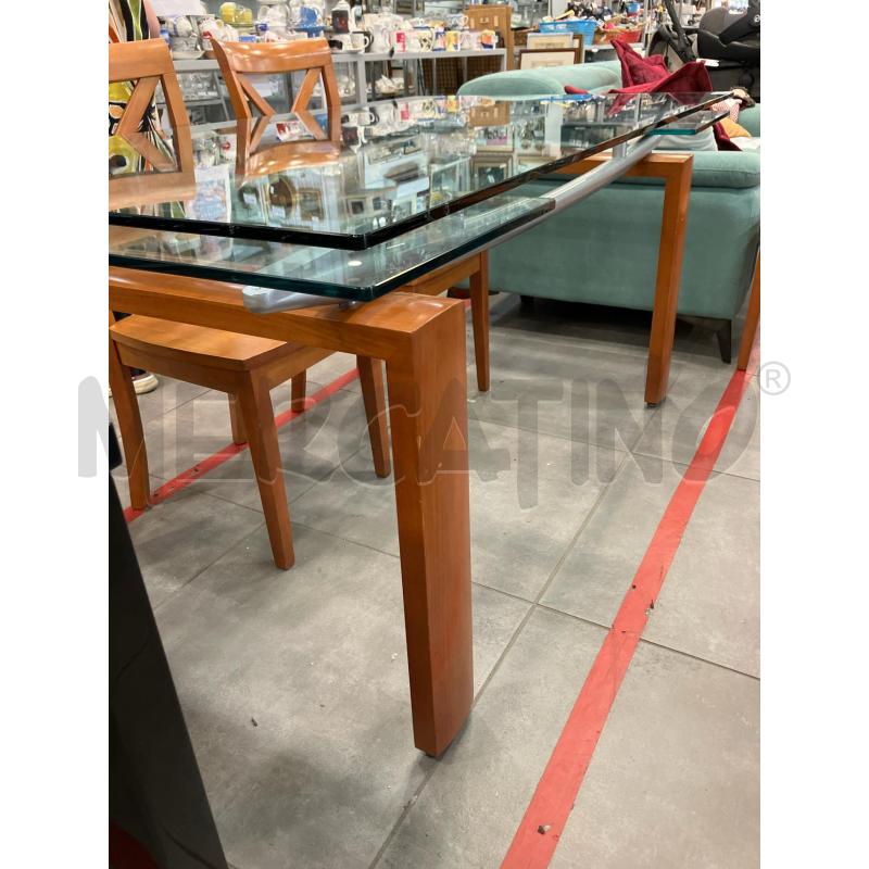 TAVOLO ALL P/VETRO CILIEGIO | Mercatino dell'Usato Roma eur 3