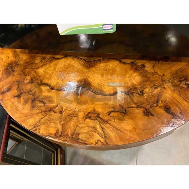 TAVOLO ART DECO OVALE RADICA DI NOCE | Mercatino dell'Usato Roma eur 3