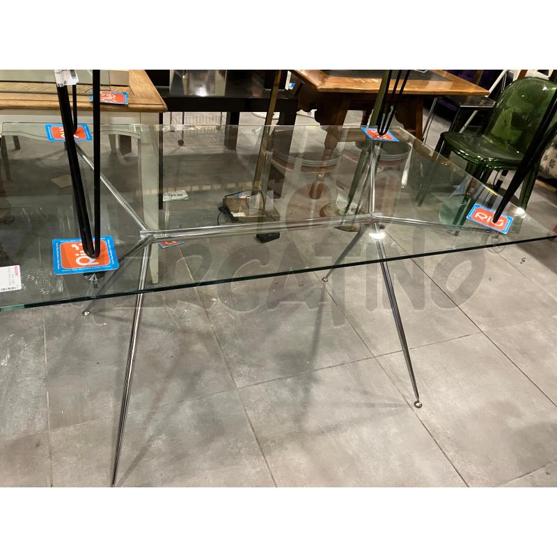 TAVOLO CROMO P/VETRO | Mercatino dell'Usato Roma eur 3