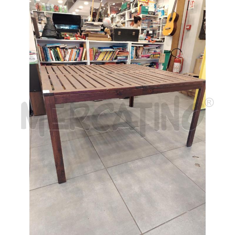 TAVOLO LEGNO DA ESTERNO 140X140 | Mercatino dell'Usato Roma eur 3