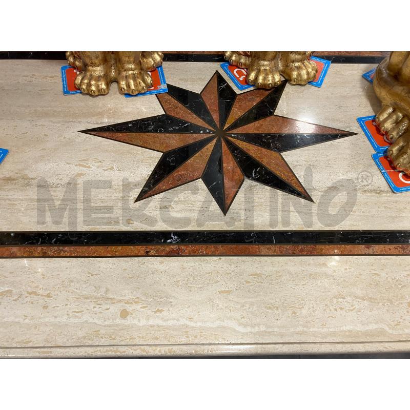 TAVOLO MARMO INTARSI OTTONE | Mercatino dell'Usato Roma eur 3