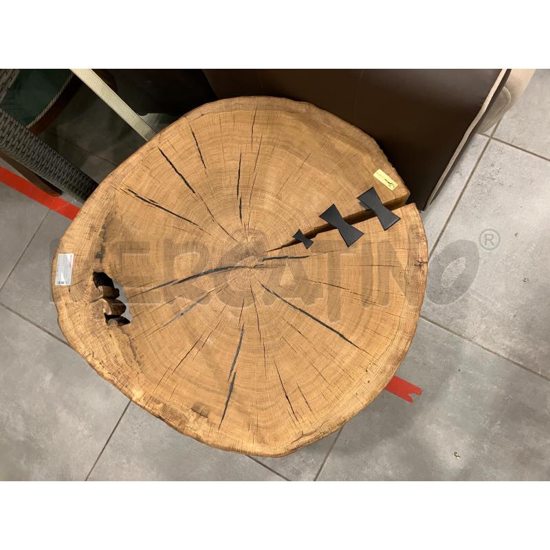 TAVOLO TONDO B/P/TRONCHI LEGNO | Mercatino dell'Usato Roma eur 2