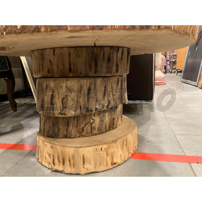 TAVOLO TONDO B/P/TRONCHI LEGNO | Mercatino dell'Usato Roma eur 3