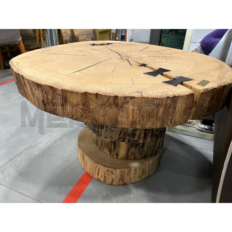 TAVOLO TONDO B/P/TRONCHI LEGNO | Mercatino dell'Usato Roma eur 5
