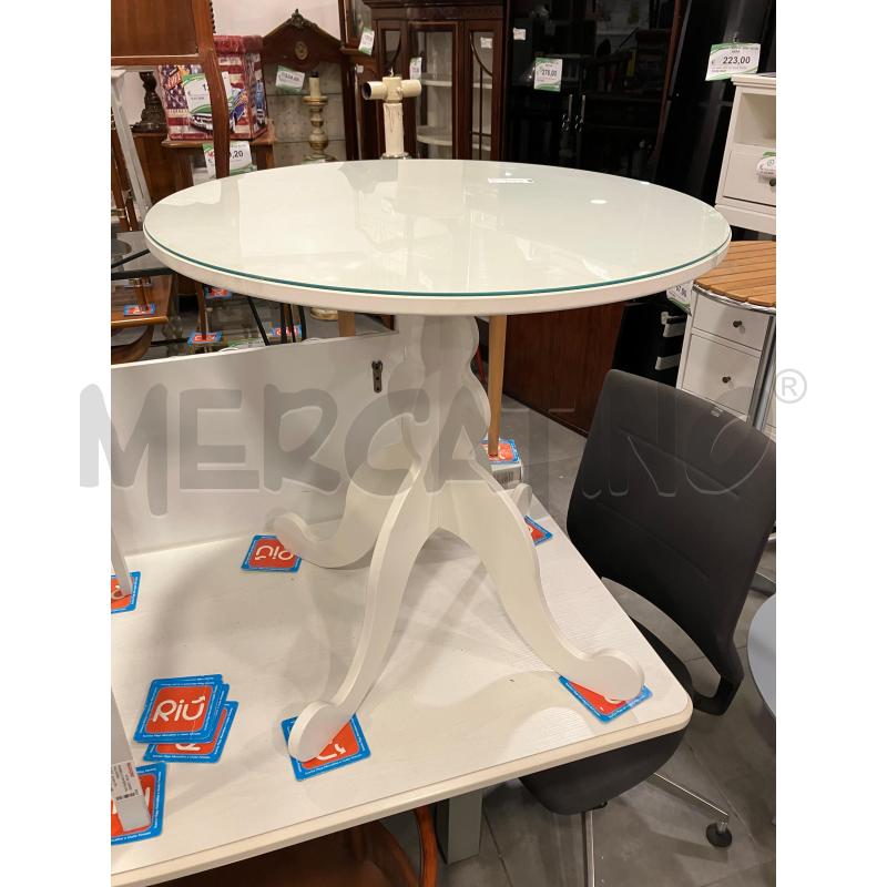 TAVOLO TONDO BIA P/VETRO | Mercatino dell'Usato Roma eur 1