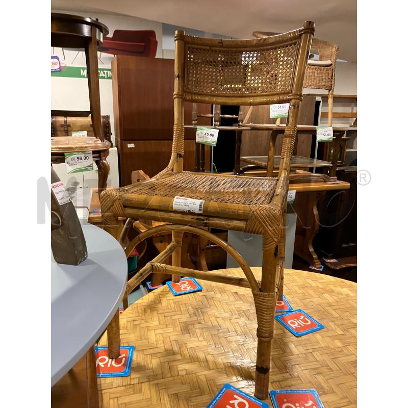 TAVOLO TONDO VINTAGE PAGLIA + 4 SEDIE | Mercatino dell'Usato Roma eur 4
