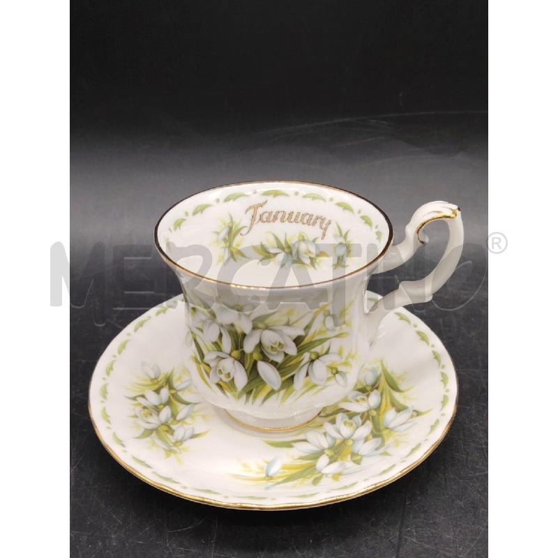 TAZZA DA TE ROYAL ALBERT GENNAIO  | Mercatino dell'Usato Roma eur 1