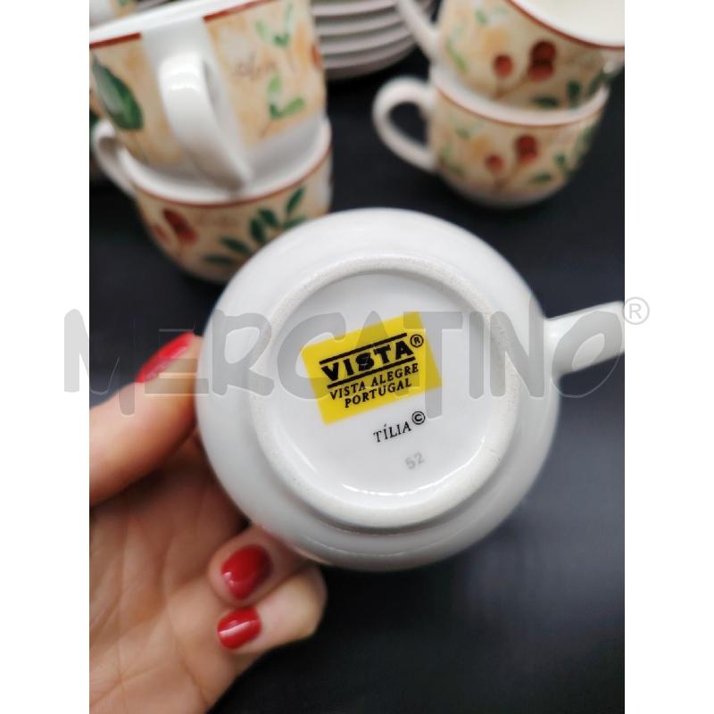 TAZZE  VISTA ALEGRE TILIA + ZUCCHERIERA  | Mercatino dell'Usato Roma eur 2