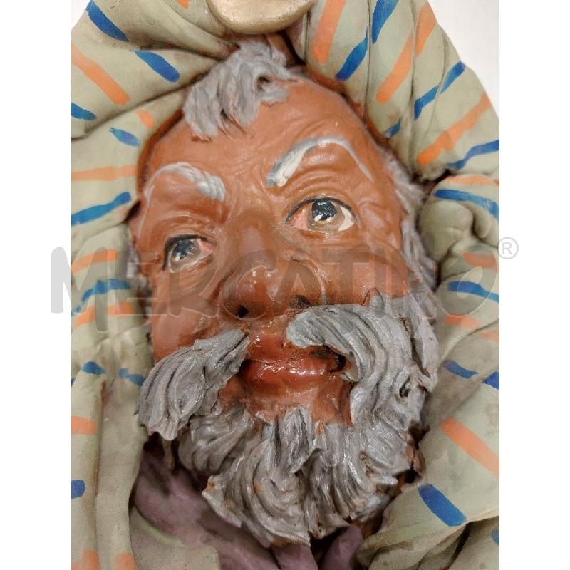 TESTA TERRACOTTA TURBANTE VERDE | Mercatino dell'Usato Roma eur 2