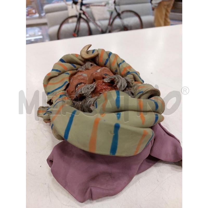 TESTA TERRACOTTA TURBANTE VERDE | Mercatino dell'Usato Roma eur 4