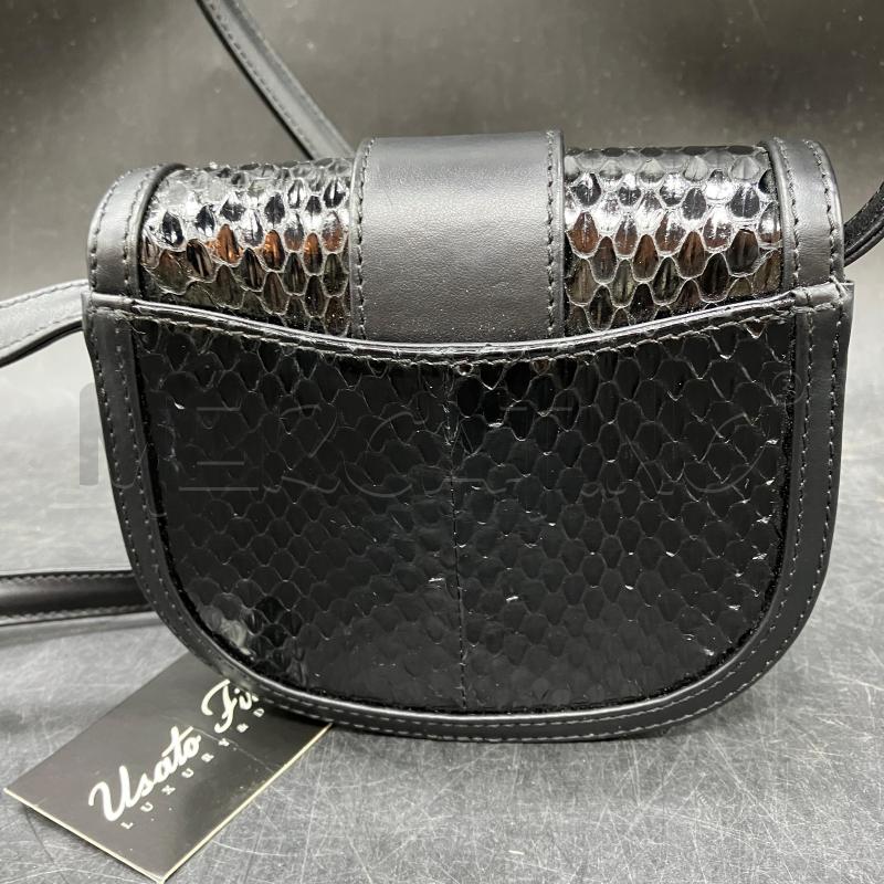 TRACOLLA ALBERTA FERRETTI NERA PITON CHIUSURA DORATA | Mercatino dell'Usato Roma eur 3