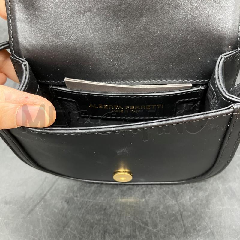 TRACOLLA ALBERTA FERRETTI NERA PITON CHIUSURA DORATA | Mercatino dell'Usato Roma eur 5
