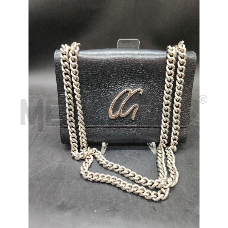 TRACOLLA CARLA G PELLE NERO CHAIN | Mercatino dell'Usato Roma eur 1