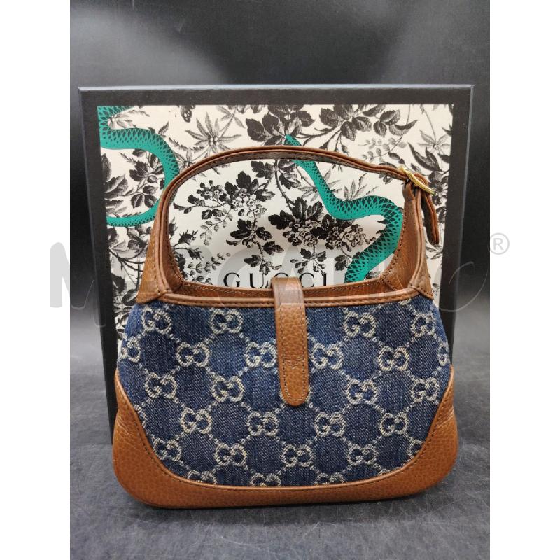 TRACOLLA GUCCI JACKIE MINI DENIM MONOGRAM PROFILI MARR 637092 562600 | Mercatino dell'Usato Roma eur 3