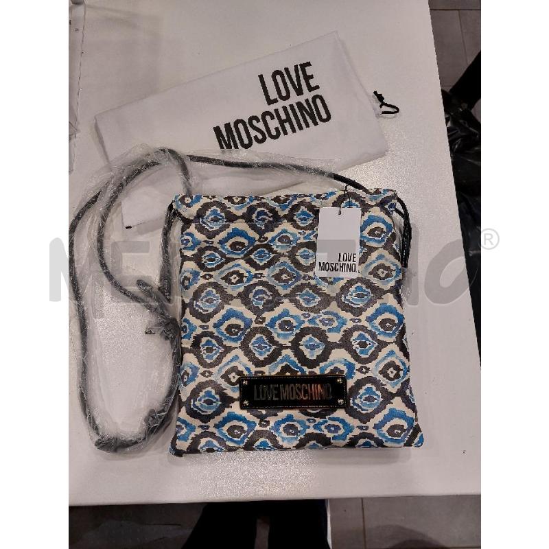 TRACOLLA LOVE MOSCHINO FANTASIA BLU | Mercatino dell'Usato Roma eur 1