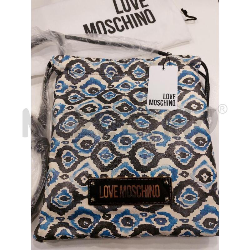 TRACOLLA LOVE MOSCHINO FANTASIA BLU | Mercatino dell'Usato Roma eur 2