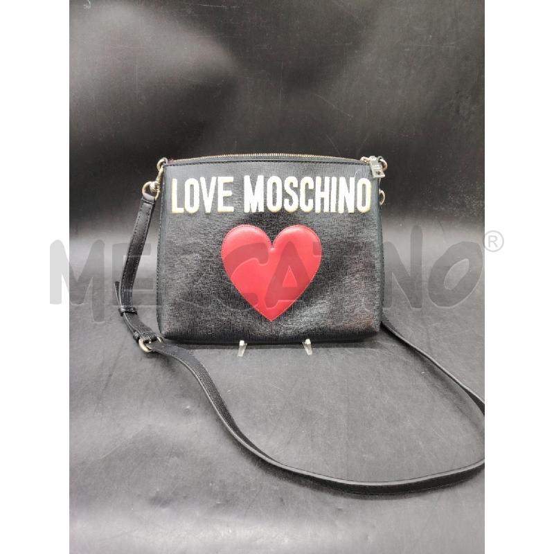 TRACOLLA LOVE MOSCHINO NE SCRITTA BIA CUORE | Mercatino dell'Usato Roma eur 1