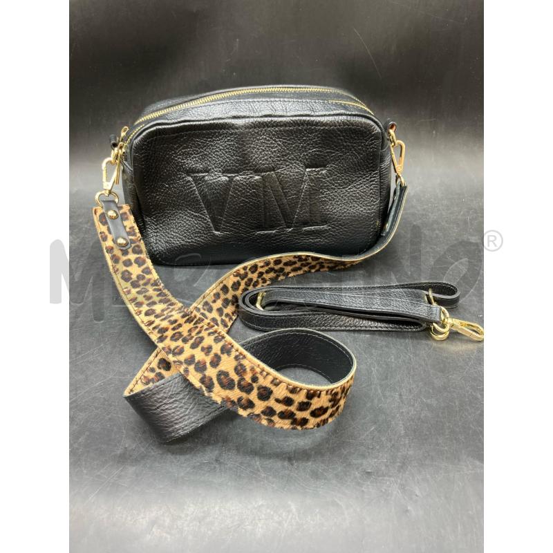 TRACOLLA PELLE NERA VM TRACOLLA CAVALLINO | Mercatino dell'Usato Roma eur 1