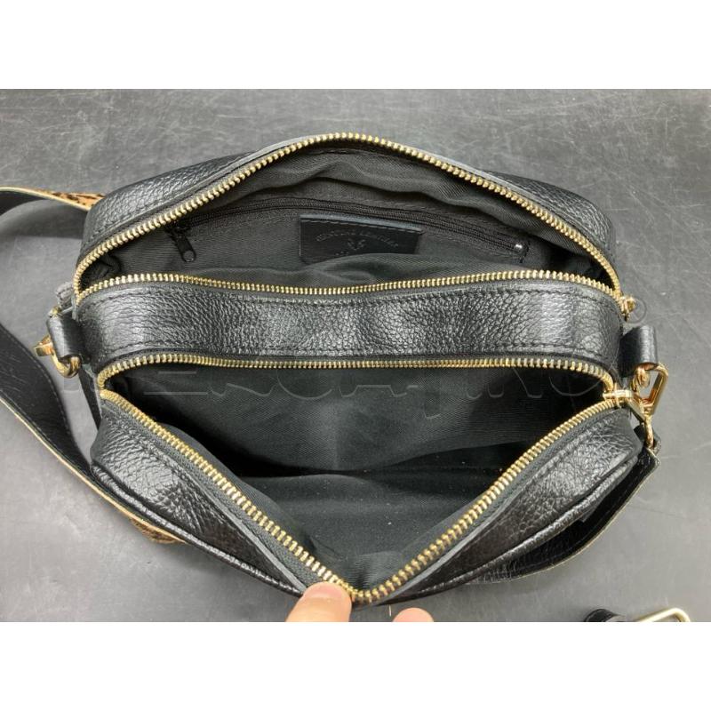 TRACOLLA PELLE NERA VM TRACOLLA CAVALLINO | Mercatino dell'Usato Roma eur 4