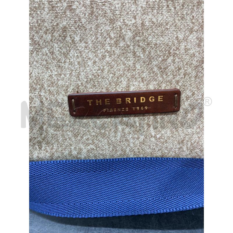 TRACOLLA THE BRIDGE BEIGE PROFILI CUOIO TRACOLLA BLU | Mercatino dell'Usato Roma eur 2