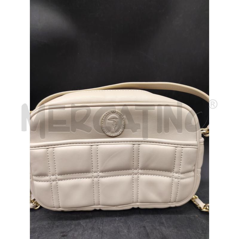 TRACOLLA TRUSSARDI BEIGE CHIARO TRAPUNTATA | Mercatino dell'Usato Roma eur 2