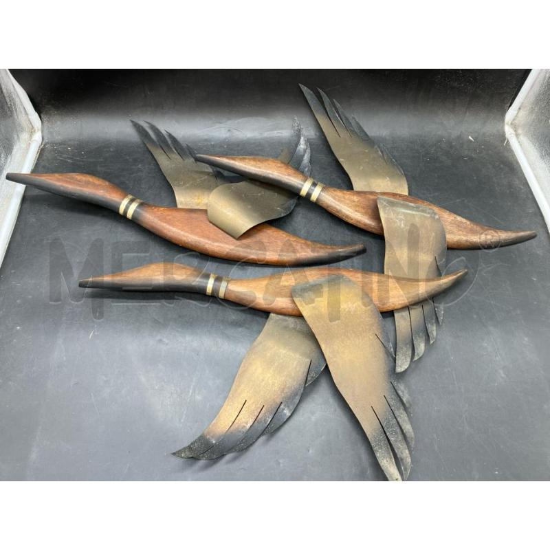 TRIS ANATRE DA MURO LEGNO METALLO MASKETEERS | Mercatino dell'Usato Roma eur 1
