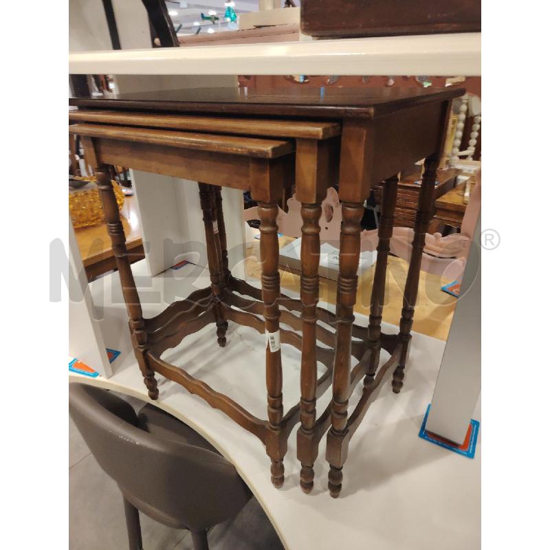 TRITTICO TAVOLINI LEGNO | Mercatino dell'Usato Roma eur 2
