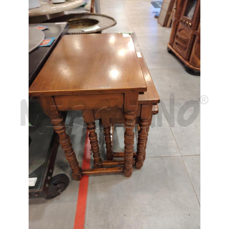 TRITTICO TAVOLINI LEGNO ITAG | Mercatino dell'Usato Roma eur 2