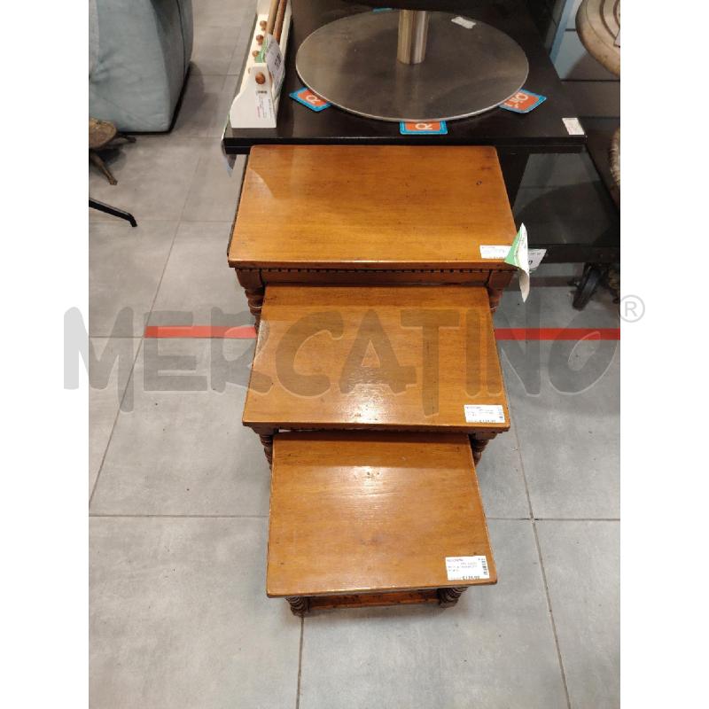 TRITTICO TAVOLINI LEGNO ITAG | Mercatino dell'Usato Roma eur 3