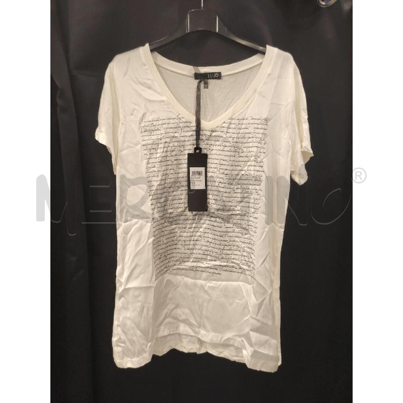 T SHIRT DONNA LIUJO BIA SCRITTE CARTEL | Mercatino dell'Usato Roma eur 1