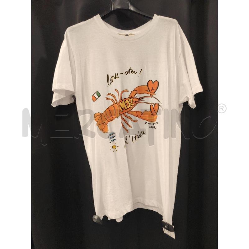 T SHIRT D ALESSANDRO ENRIQUEZ STAMPA LOBSTER | Mercatino dell'Usato Roma eur 1