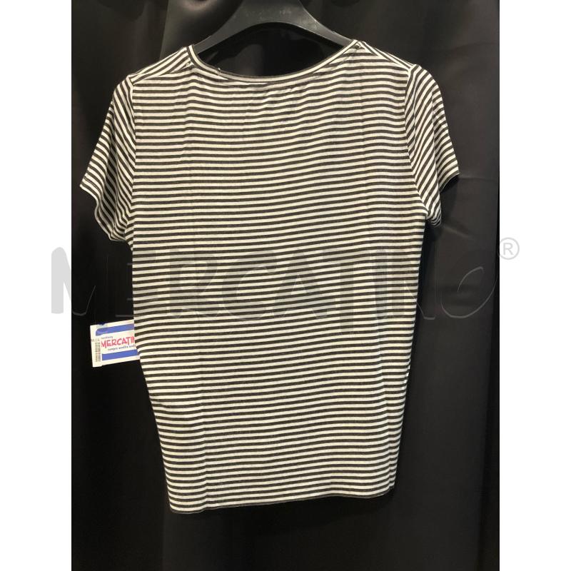T SHIRT D MAJESTIC FILATURES RIGHE BIA NE | Mercatino dell'Usato Roma eur 2
