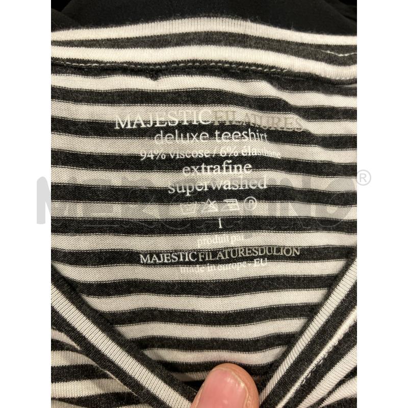 T SHIRT D MAJESTIC FILATURES RIGHE BIA NE | Mercatino dell'Usato Roma eur 3