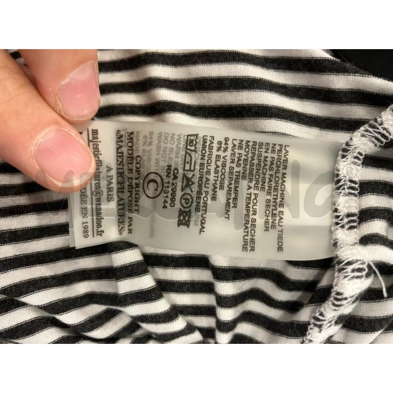T SHIRT D MAJESTIC FILATURES RIGHE BIA NE | Mercatino dell'Usato Roma eur 4