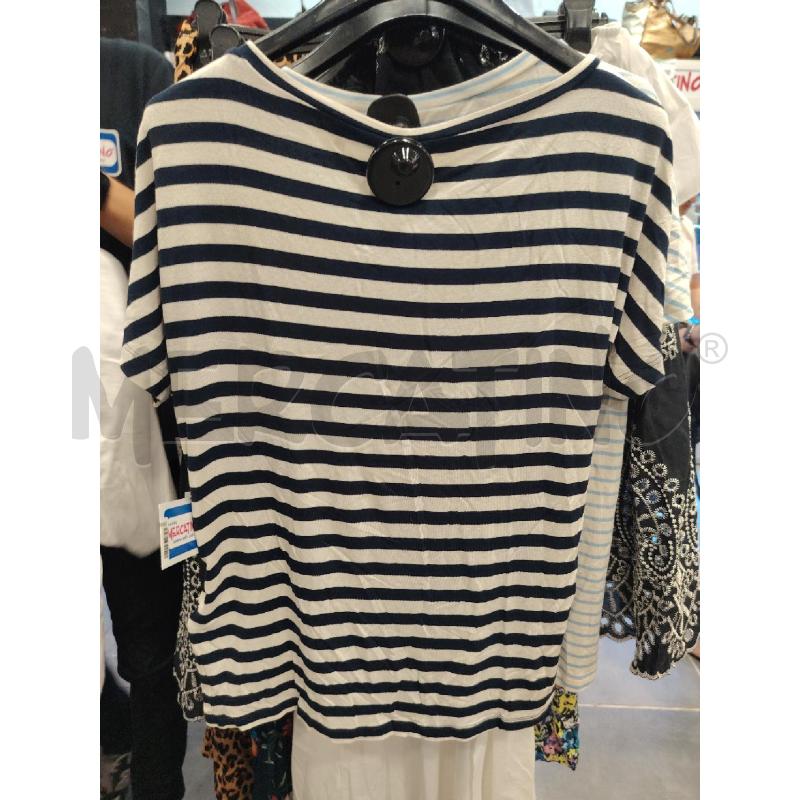 T SHIRT D MARELLA BIA RIGHE CEL/NE | Mercatino dell'Usato Roma eur 3