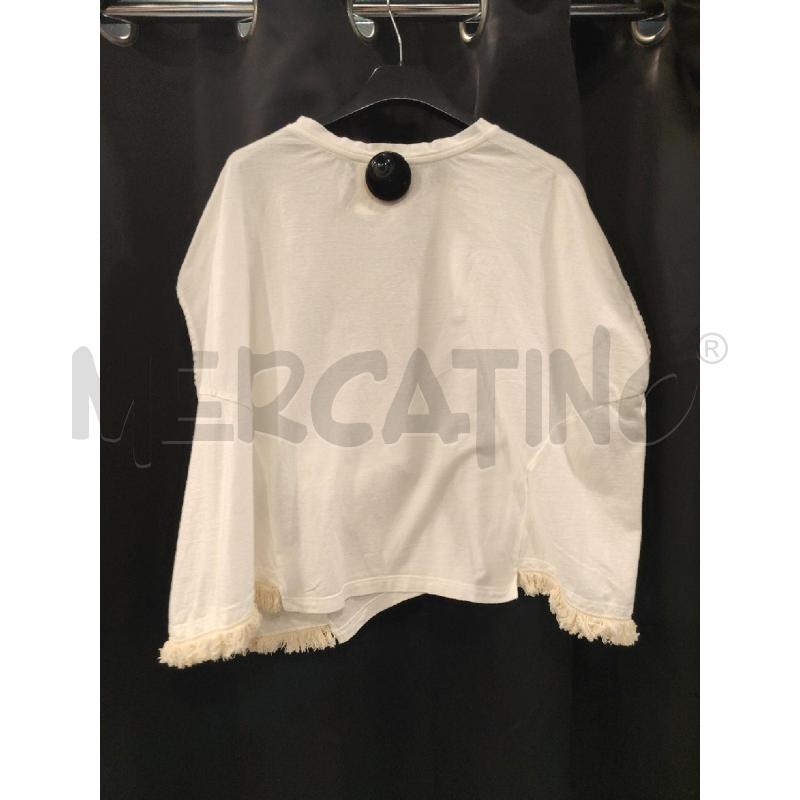 T SHIRT D SEMICOUTURE BIA CROP FONDO SFRANGIATO | Mercatino dell'Usato Roma eur 3