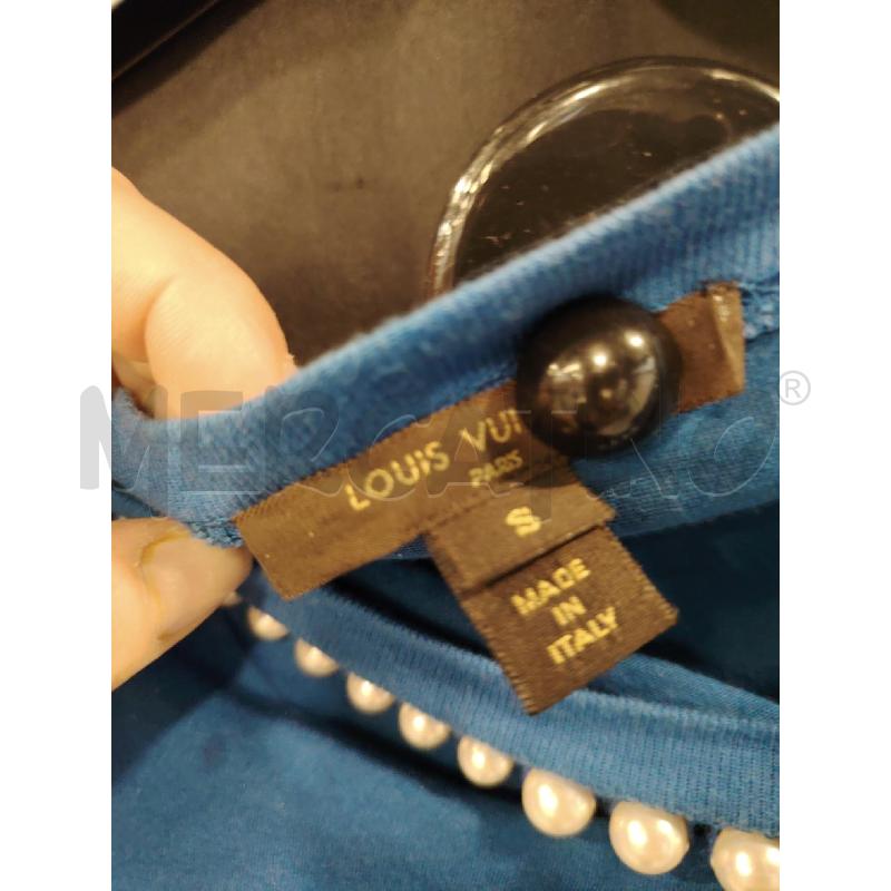 T SHIRT D VUITTON BLU PERLE COLLO | Mercatino dell'Usato Roma eur 2