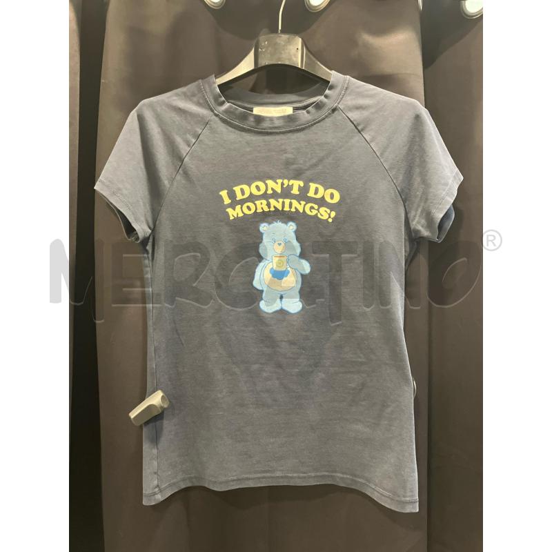 T SHIRT D ZARA X CARE BEARS BLU ORSO  | Mercatino dell'Usato Roma eur 1