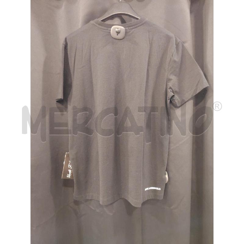 T SHIRT U LAGERFELD NERA DISEGNO BORSA | Mercatino dell'Usato Roma eur 3