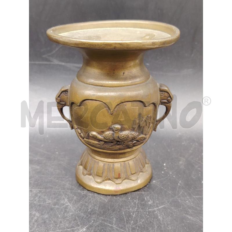 VASETTO UCCELLI MASCHI BRONZO | Mercatino dell'Usato Roma eur 1