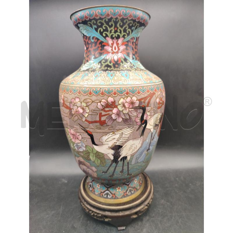 VASO CLOISONNE AIRONE | Mercatino dell'Usato Roma eur 1