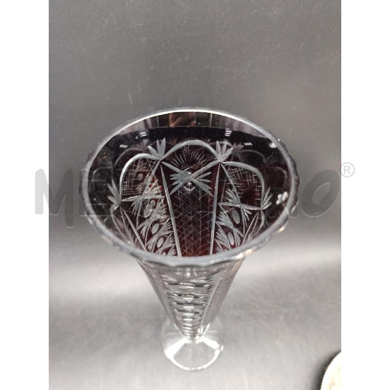 VASO CRISTALLO BOHEMIA ROSSO | Mercatino dell'Usato Roma eur 2