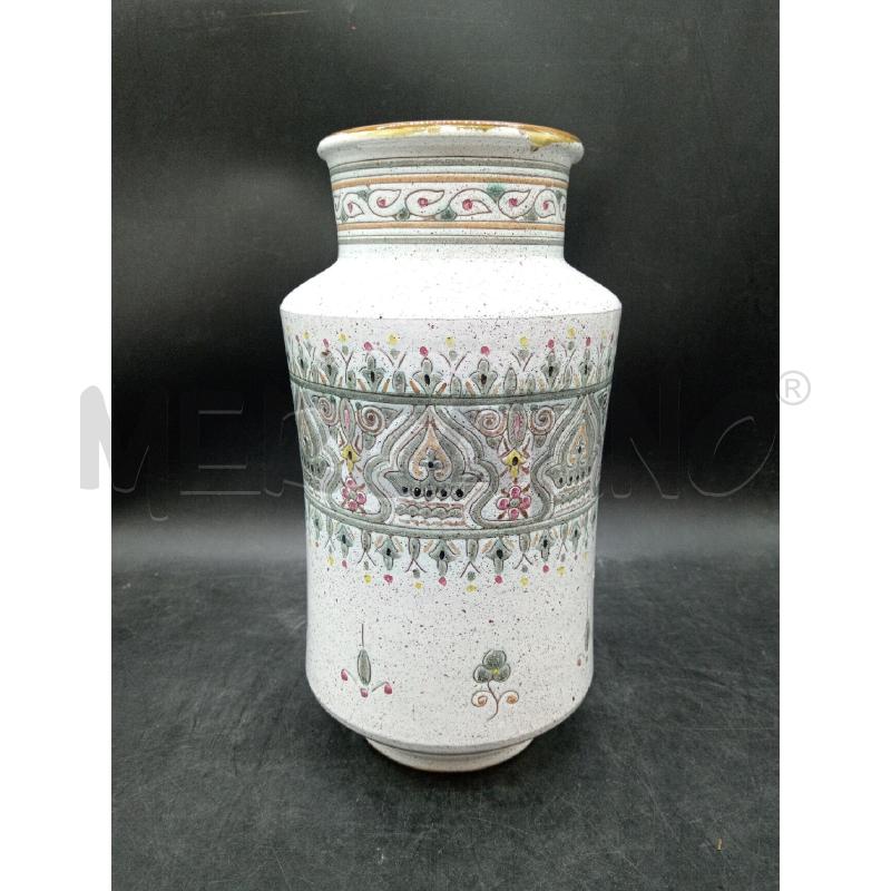 VASO DECORO VERDE E FIORI | Mercatino dell'Usato Roma eur 1