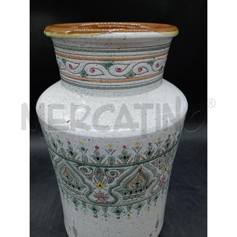 VASO DECORO VERDE E FIORI | Mercatino dell'Usato Roma eur 2