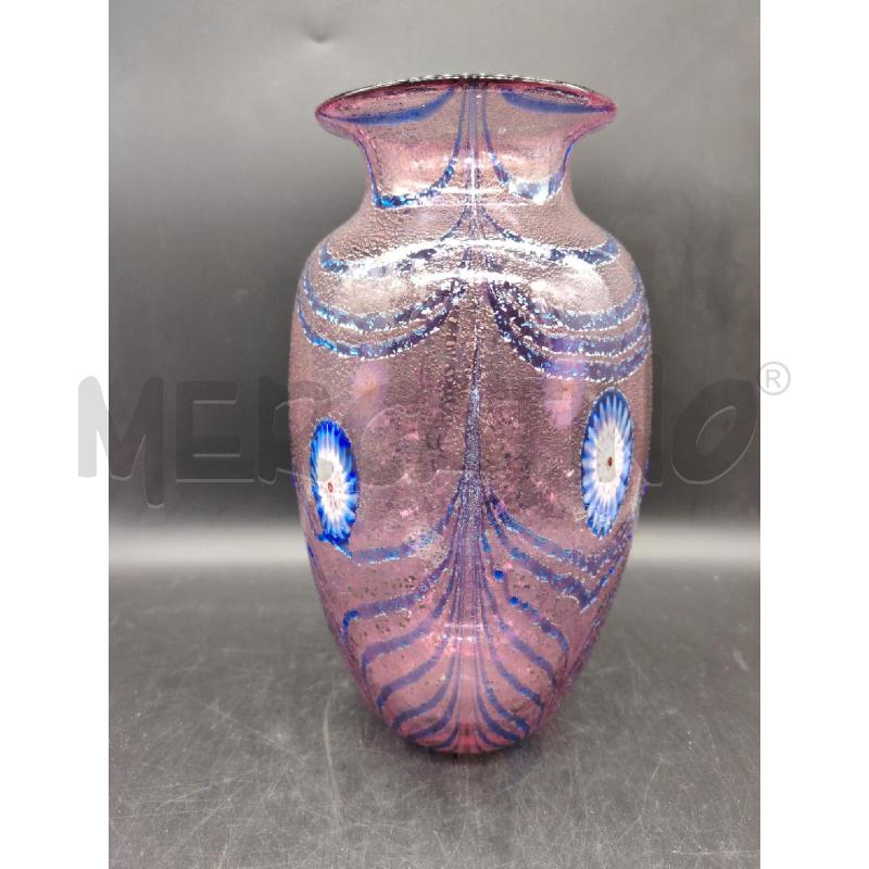VASO MURANO ROSA MURRINE  | Mercatino dell'Usato Roma eur 1