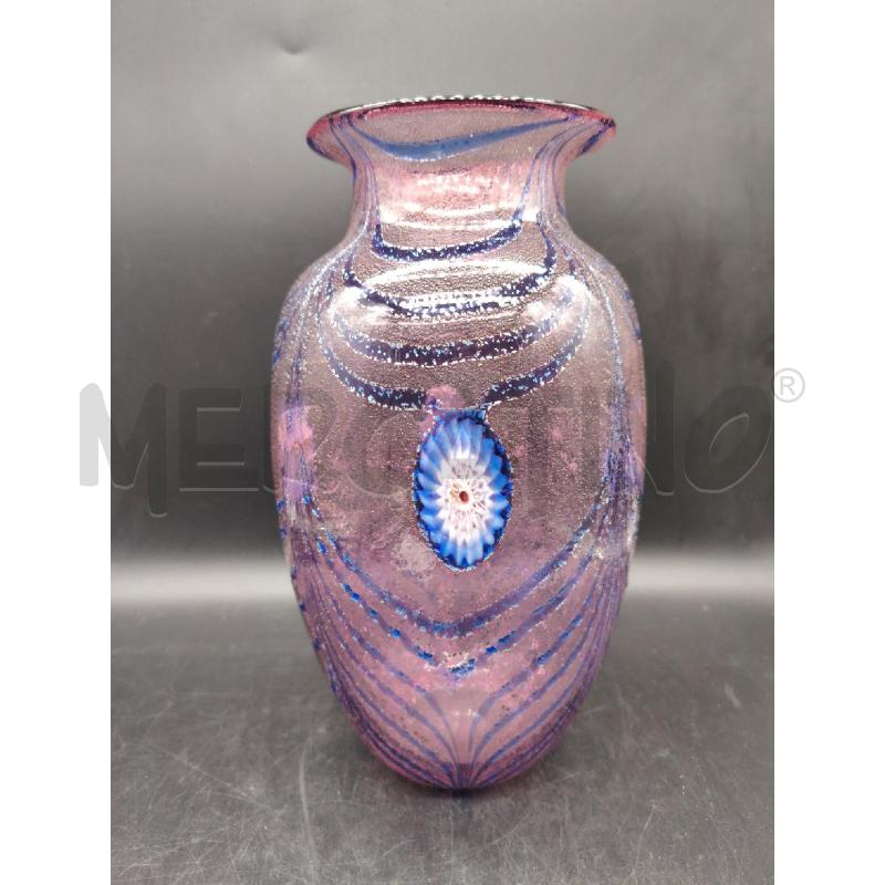 VASO MURANO ROSA MURRINE  | Mercatino dell'Usato Roma eur 2