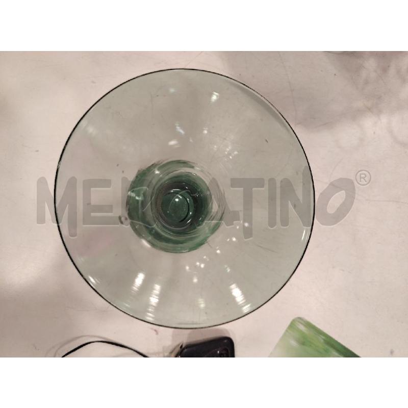 VASO MURANO VERDE COLLO STRETTO SVASATO | Mercatino dell'Usato Roma eur 2